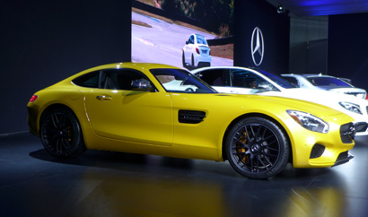 A side view of a Mercedes AMG GT S