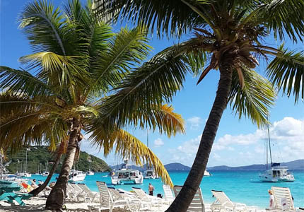 Sail your yacht out to Jost Van Dyke in the British Virgin Islands for New Year's Eve