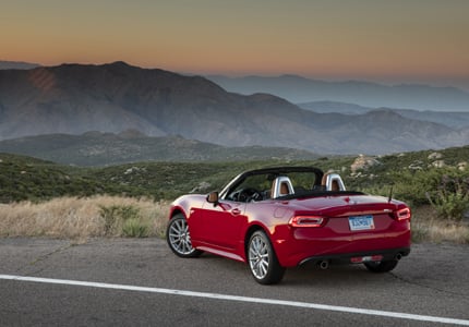 The 2017 Fiat 124 Spider, one of GAYOT's Top 10 Best New Cars